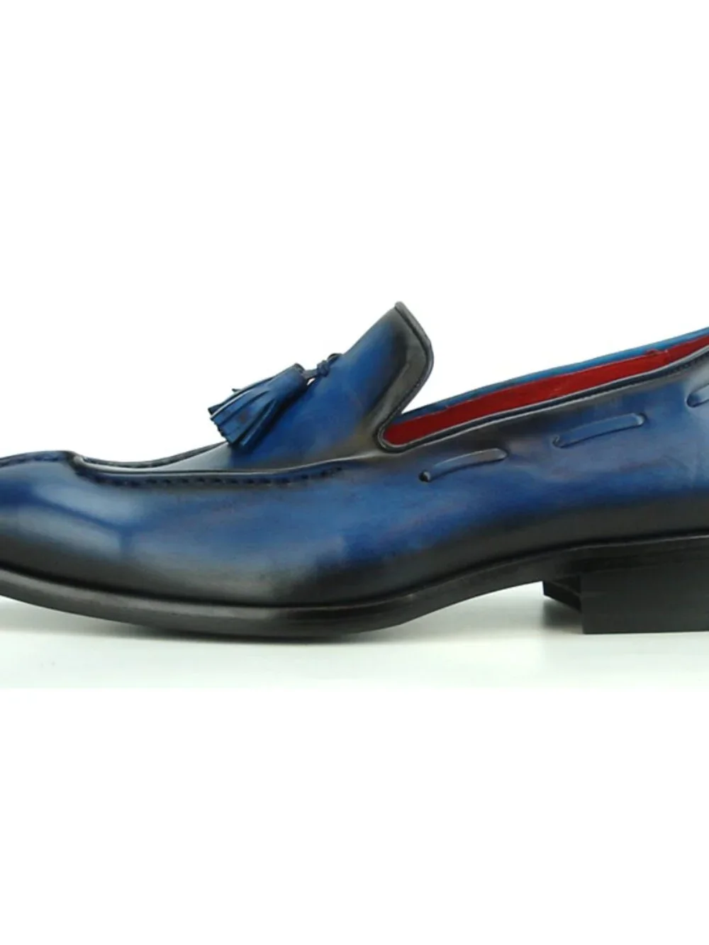 FI-8701 Navy Blue Leather Slip on with Tassel Fiesso by Aurelio Garcia